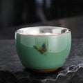 Buddha Stones Butterfly Goldfish Lotus Koi Fish Ceramic Teacup Kung Fu Tea Cup 120ml (Extra 35% Off | USE CODE: FS35)