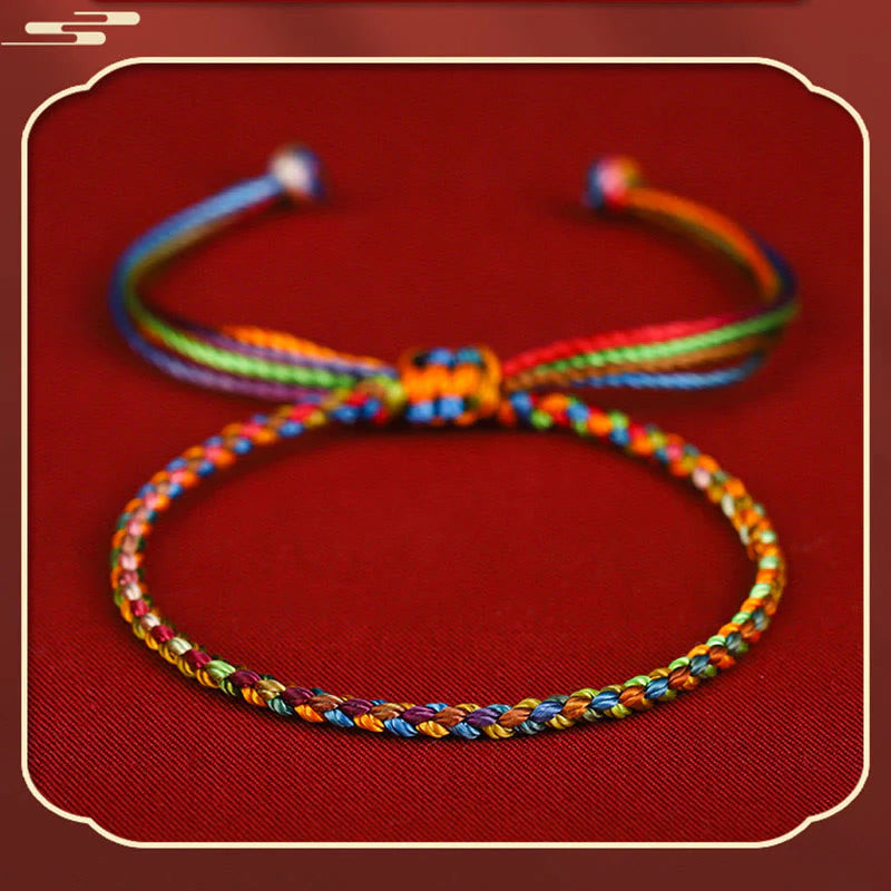Buddha Stones May all your wishes come true Lucky Multicolored Bracelet