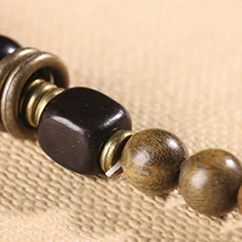 Buddha Stones Tibetan Green Sandalwood Crystal Soothing Peace Bracelet