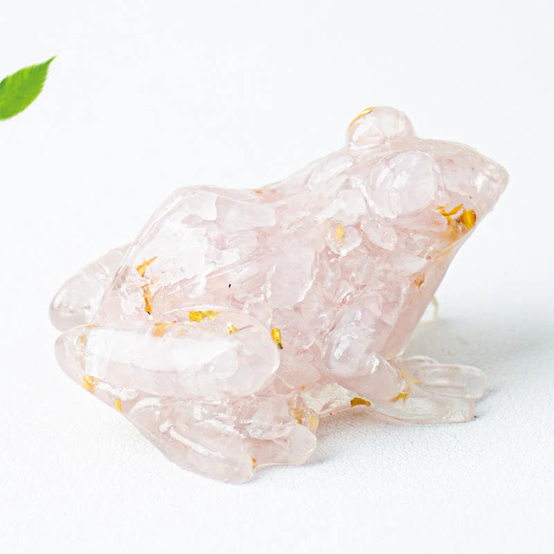 Buddha Stones Crystal Drip Resin Small Frog Passion Decoration Statue