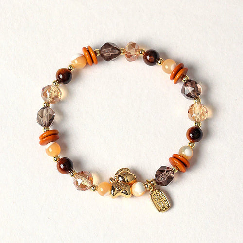 Buddha Stones Tiger Eye Ice Obsidian Pearl Year Of The Horse Lucky Fortune Prosperity Bracelet