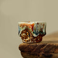 Buddha Stones Hand-painted Dunhuang Meditating Buddha Shino Ceramic Teacup Kung Fu Tea Cup