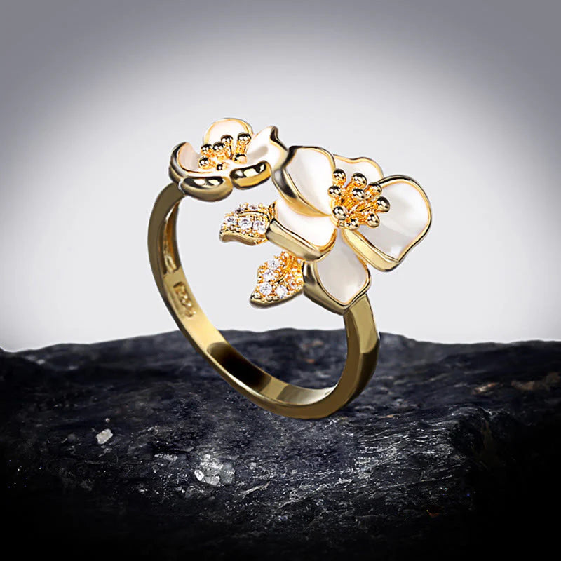 Buddha Stones Daisy Copper Luck Balance Ring