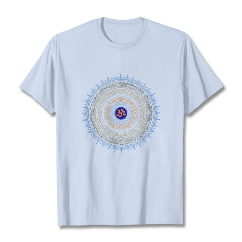 Buddha Stones Mandala Flower OM Pattern Tee T-shirt