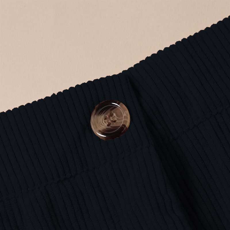 Buddha Stones Casual Corduroy Straight-leg Women's Pants With Pockets