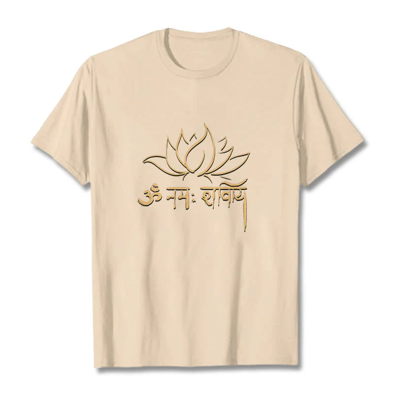 Buddha Stones Lotus Sanskrit Namah Shivaya Tee T-shirt