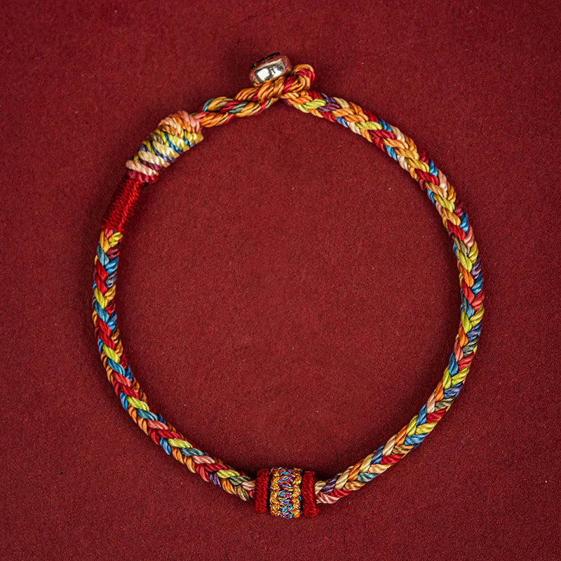 Buddha Stones Handmade Dragon Boat Festival Luck Colorful Rope Child Adult Bracelet