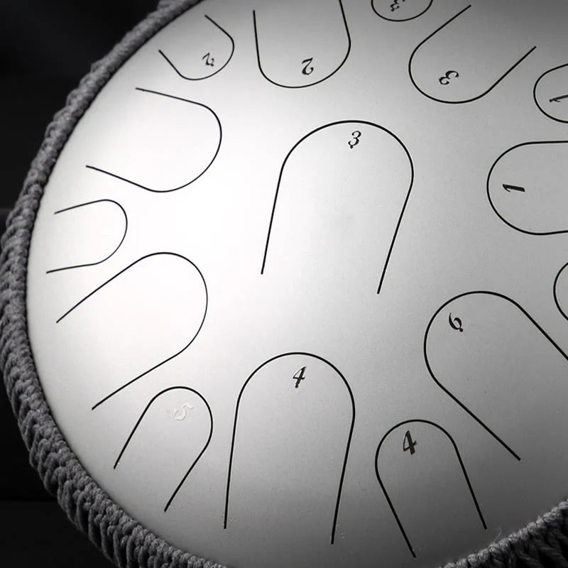Buddha Stones Steel Tongue Drum Sound Healing Mindfulness Meditation Drum Kit 15 Note 14 Inch Percussion Instrument