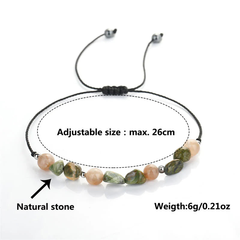 Buddha Stones You Are Amazing Rhyolite Sun Stone Positive Bracelet