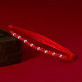 Buddha Stones 925 Sterling Silver Beads Red String Adjustable Luck Bracelet