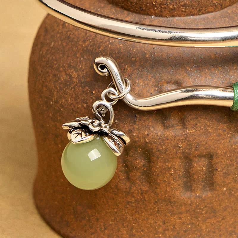 FREE Today: Luck and Healing Copper Alloy Green Bead Charm Cuff Bracelet Bangle