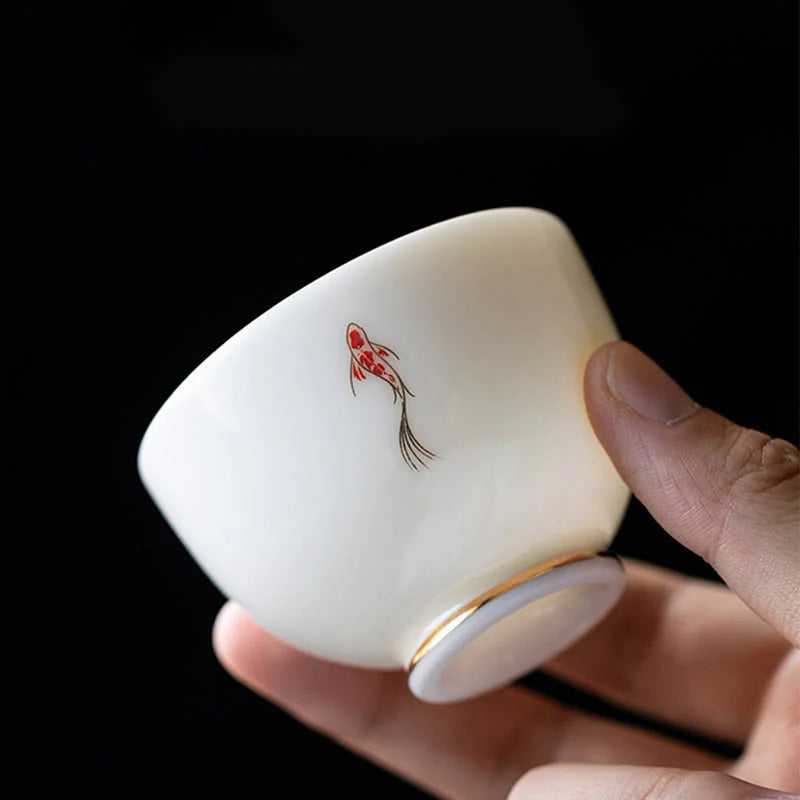 Buddha Stones Koi Fish Teacup Kung Fu Tea Cup