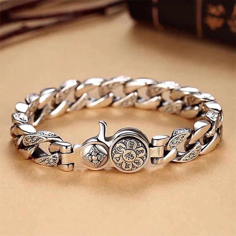 Buddha Stones Tibet Om Mani Padme Hum Double Dorje Vajra Creativity Bracelet