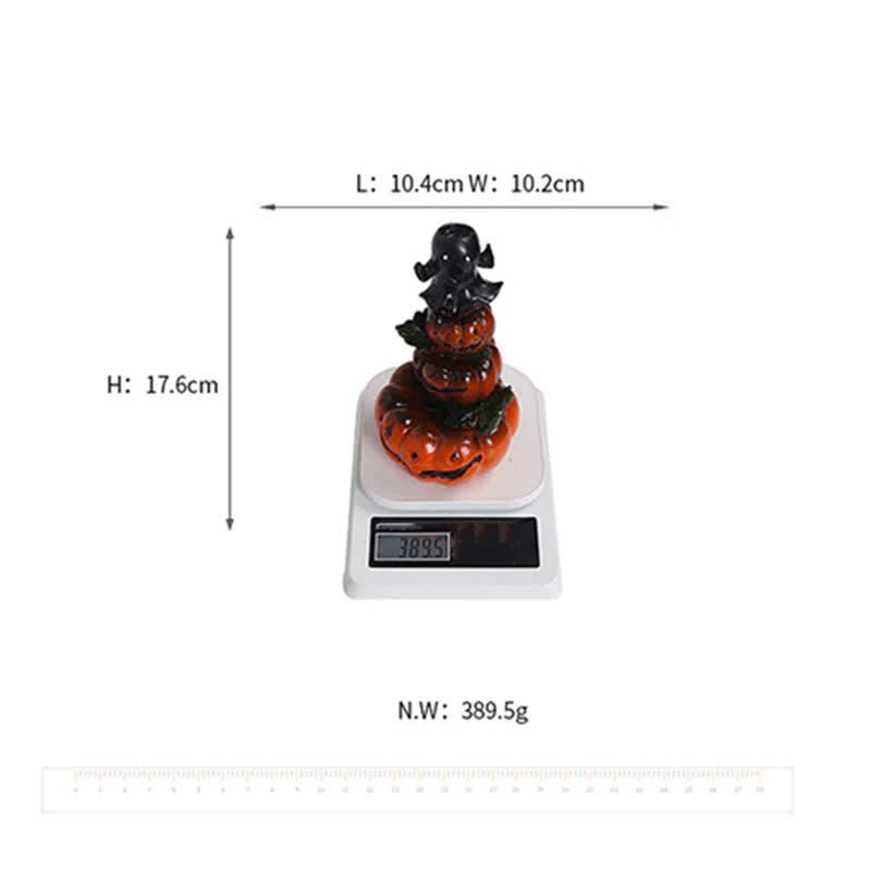 Buddha Stones Halloween Pumpkins Ghost Resin Backflow Smoke Fountain Incense Burner Decoration