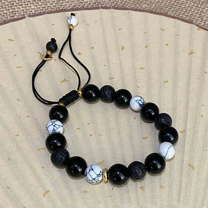 Buddha Stones All the Best for Strength and Grounding Obsidian Bracelet Includes Gift Message Card
