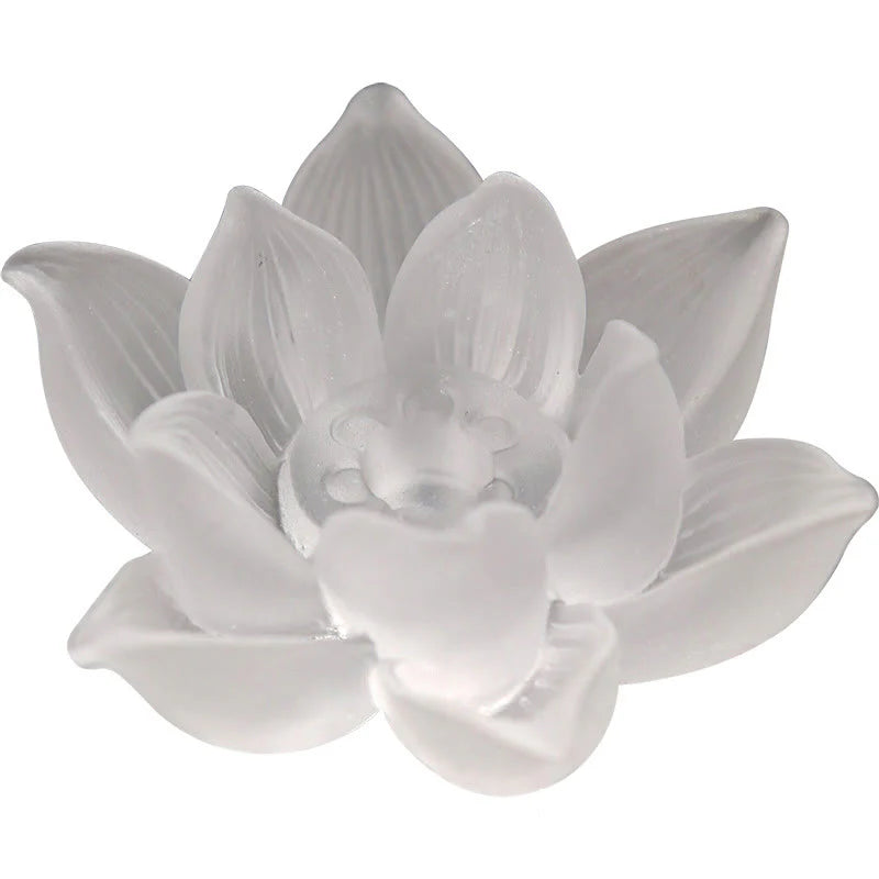 Buddha Stones Mini Lotus Liuli Crystal Healing Meditation Stick Incense Burner
