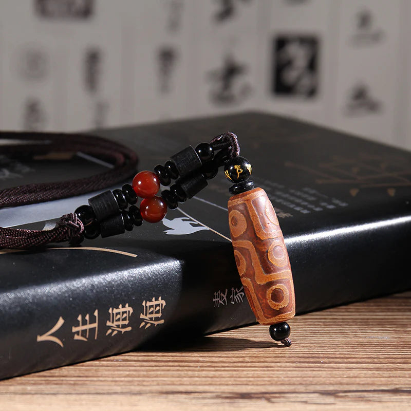 Buddha Stones Tibetan Nine-Eye Dzi Bead Wealth Necklaces & Pendants (Extra 35% Off | USE CODE: FS35)