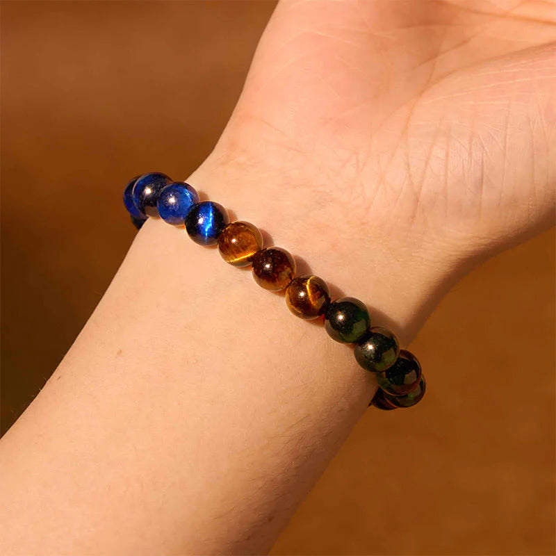 Buddha Stone Various Crystals Malachite Lazurite Lapis Lazuli Hemimorphite Calmness Bracelet