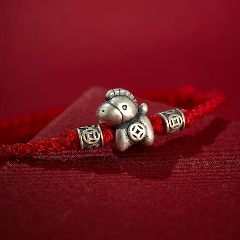 Buddha Stones Wishing You Wealth and Protection Year of the Horse String Includes Gift Message Card