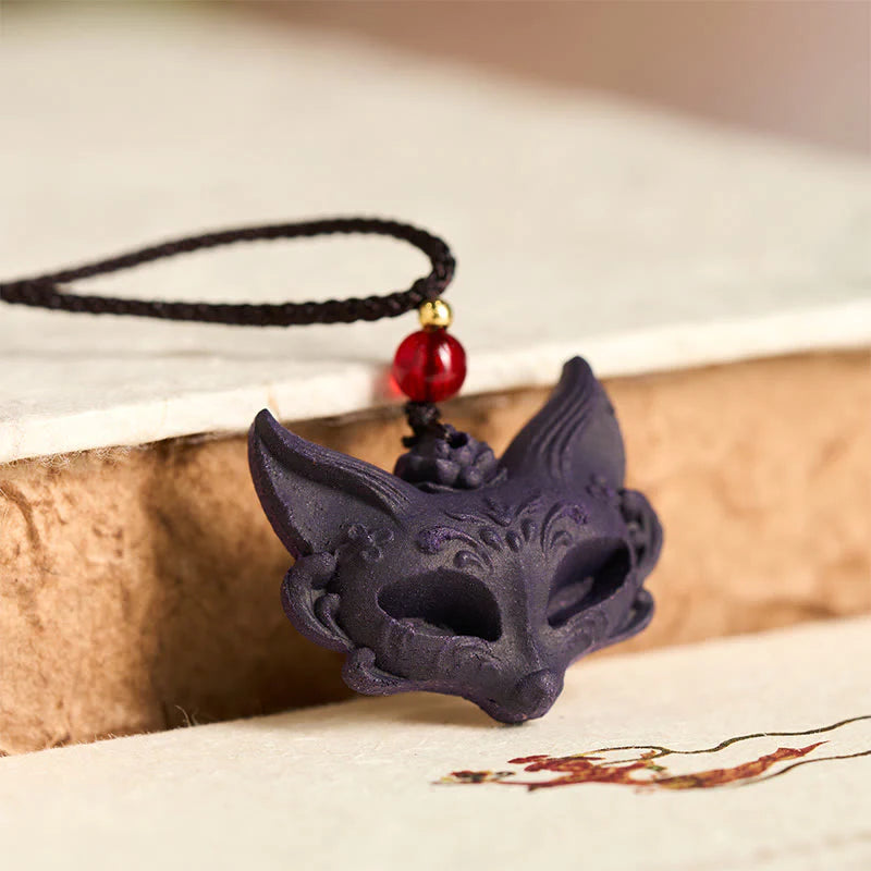 Buddha Stones Fox Mask Butterfly Taotie Peace Buckle Fortune Necklace Pendant