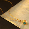FREE Today: Support and Peace Multicolored Cat's Eye Inlaid Design Cube Necklace Pendant