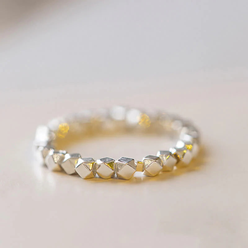 Buddha Stones 925 Sterling Silver Beaded Blessing Ring (Extra 35% Off | USE CODE: FS35)