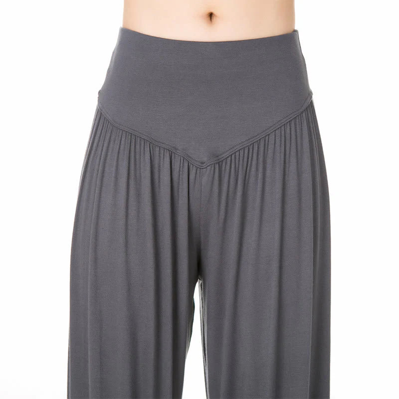 Buddha Stones Plain Color Loose Modal Yoga Dance Harem Pants