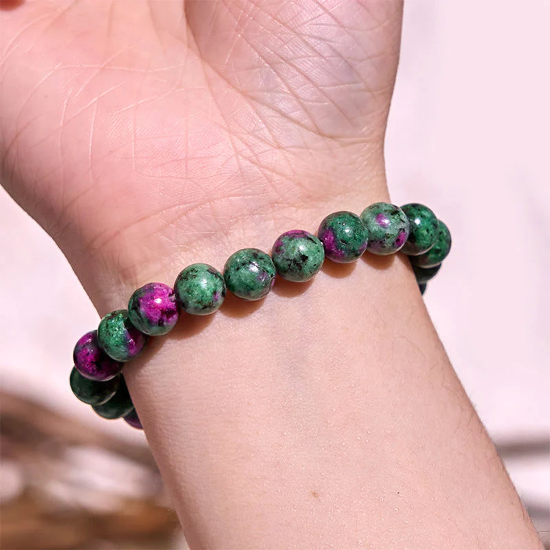 Buddha Stone Various Crystals Malachite Lazurite Lapis Lazuli Hemimorphite Calmness Bracelet