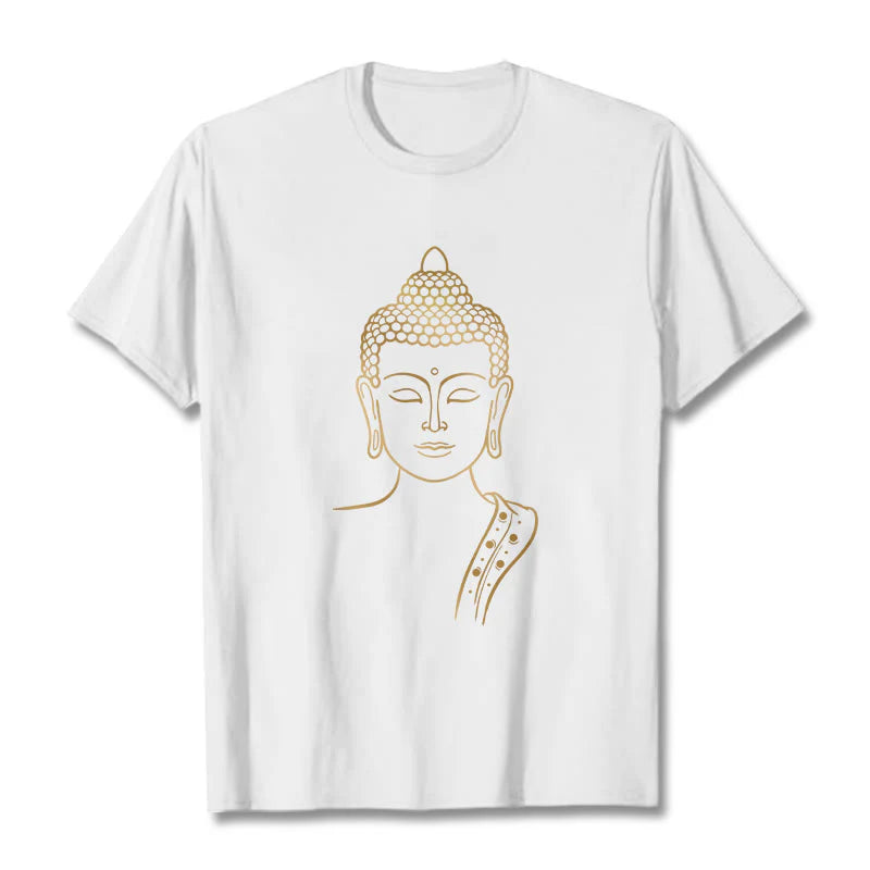 Buddha Stones Golden Buddha In Deep Meditation Tee T-shirt