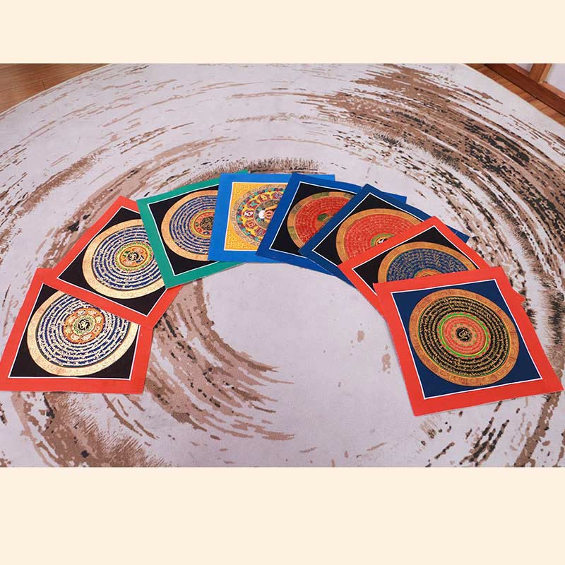 Buddha Stones Tibetan Handmade Thangka Painting Blessing Thangka Blind Box Random Color Pattern