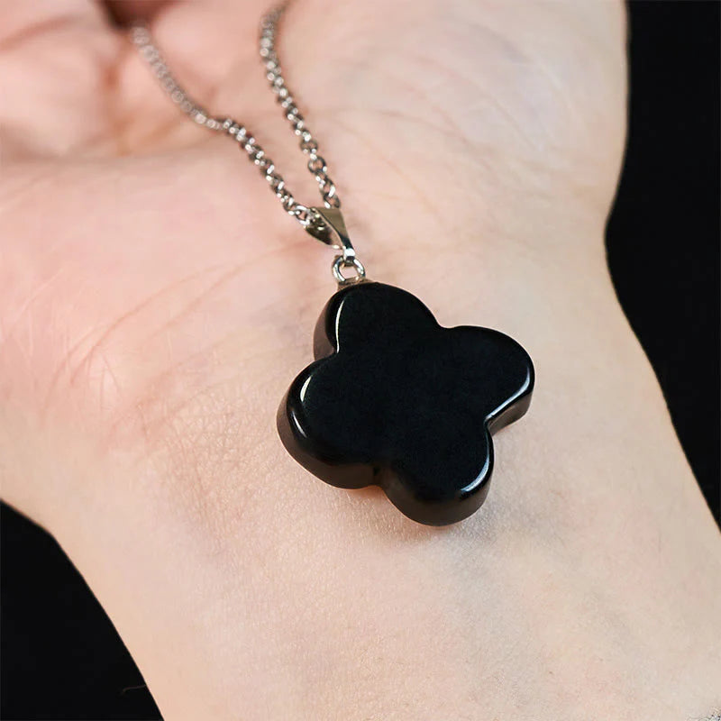Buddha Stones Various Crystal Green Aventurine Black Obsidian Tiger Eye Plum Blossom Luck Necklace Pendant