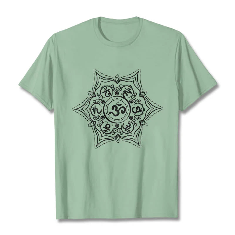 Buddha Stones Mandala Om Mani Padme Hum Tee T-shirt