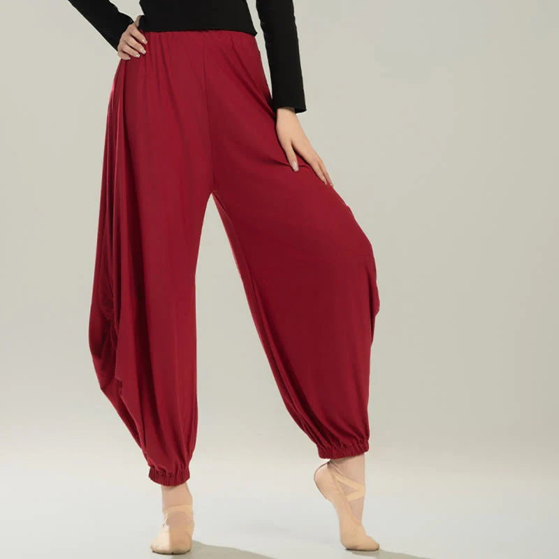 Buddha Stones Plain Color Modal Dance Yoga Breathable Pants