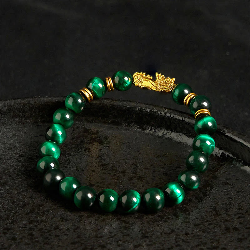 Buddha Stones Various Color Tiger Eye Beads Spacer Beads Pixiu Wealth Courage Bracelet