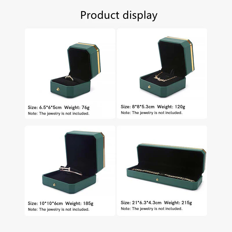 Buddha Stones Jewelry Storage Box PU Leather Gift Box