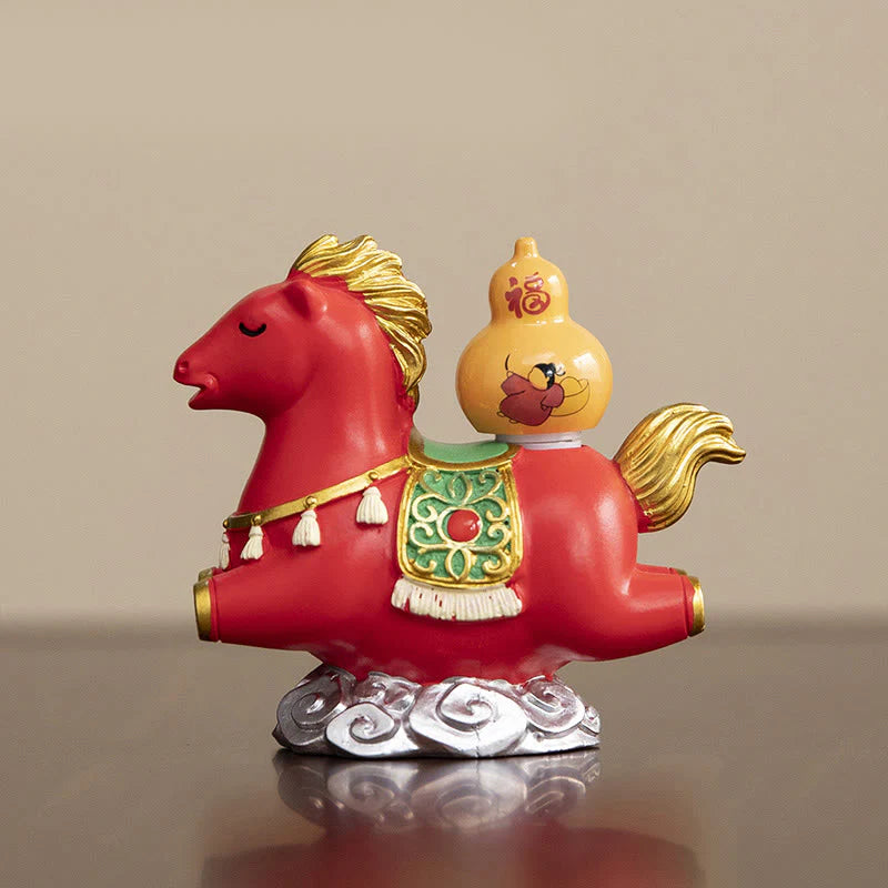 Buddha Stones Chinese Zodiac Year Of The Horse Fu Character Prosperity Home Decoration