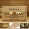 Buddha Stones Find Your Joy Peridot Citrine Tiger Eye Peace Rope Bracelet
