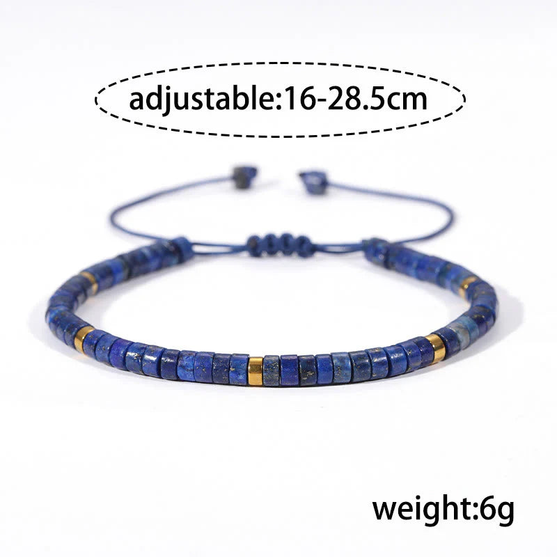 Buddha Stones Natural Lazurite Spacer Bead Positive Balance Bracelet