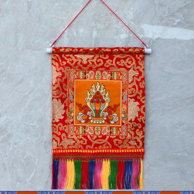 Buddha Stones Vajra Auspicious Symbols Spiritual Power Wall Art