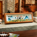Buddha Stones Green Crystal Bagua Koi Fish Yin Yang Symbol Golden Ingot Photo Frame Ornament Home Decor