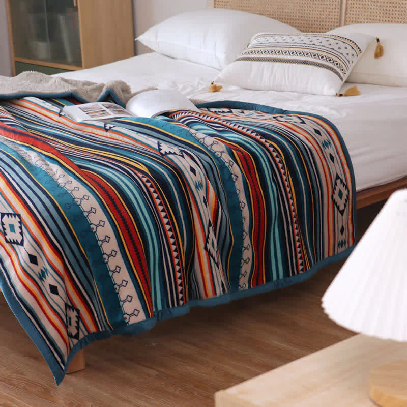 Buddha Stones Geometric Warm Soft Bed Throw Blanket