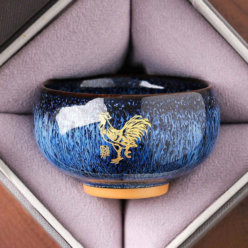 Buddha Stones Chinese Zodiac Year Of The Horse Ceramic Teacup Kung Fu Tea Cup 135ml