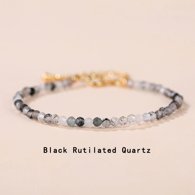 Buddha Stones Strawberry Quartz Prehnite Peridot Lazurite Pink Crystal Tourmaline Healing Chain Bracelet