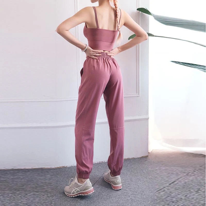 Buddha Stones High Waist Fitness Yoga Sports Jogger Track Pants With Pockets Sweatpants