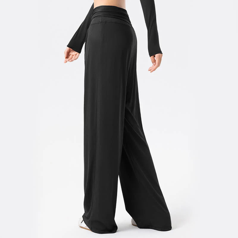 Buddha Stones Casual Lace-up Breathable Sports Women's Wide Leg Pants