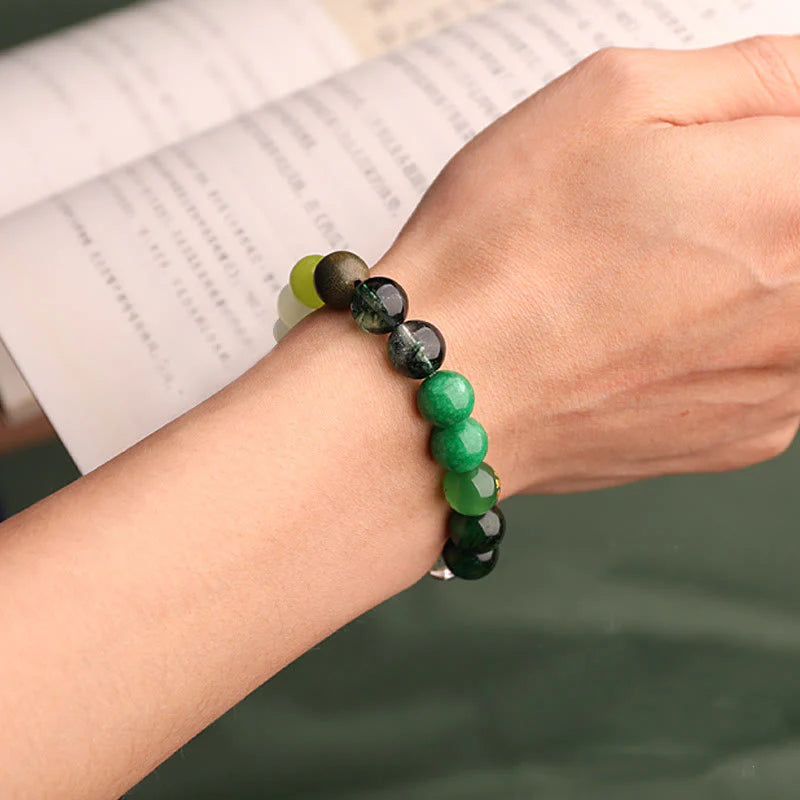 Buddha Stones Five Elements Various Agate Balance Luck Bracelet
