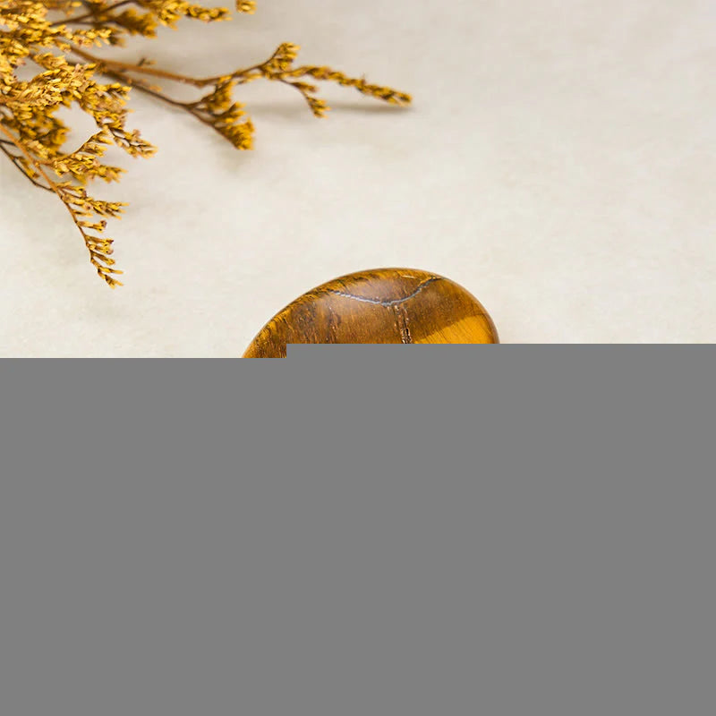Buddha Stones Confidence & Focus Natural Small Tiger's Eye Worry Stone Crystal Decor 3.5*4.5cm
