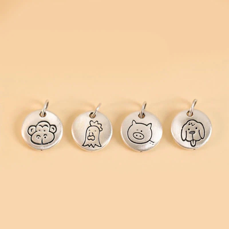 Buddha Stones Handmade 999 Sterling Silver Year of the Dragon Cute Chinese Zodiac Luck Braided Bracelet (Extra 35% Off | USE CODE: FS35)