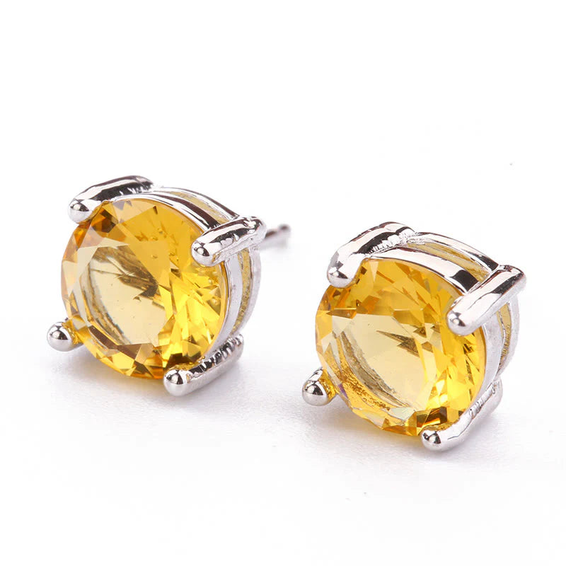 Buddha Stones Natural Various Gemstone Amethyst Love Earrings