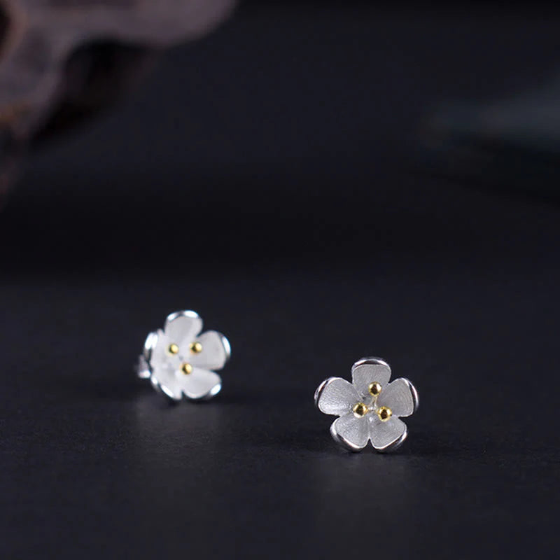 Buddha Stones 925 Sterling Silver Golden Stamens Balance Earrings